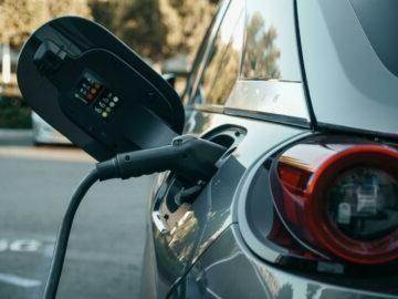 EV charger being used in an automobile